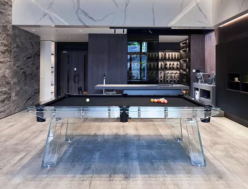 Contemporary Glass Billiard Table