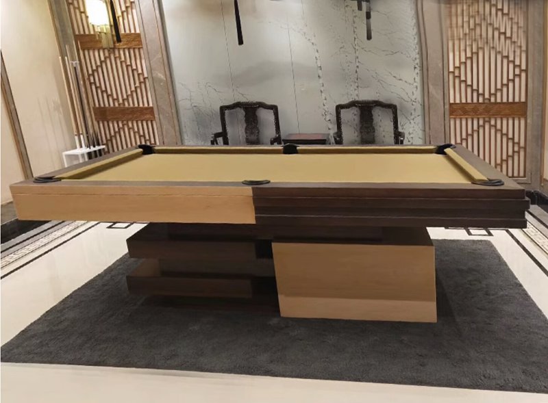 Industrial Geometric Wood Billiard Table