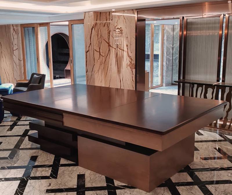 industrial wood billiard table