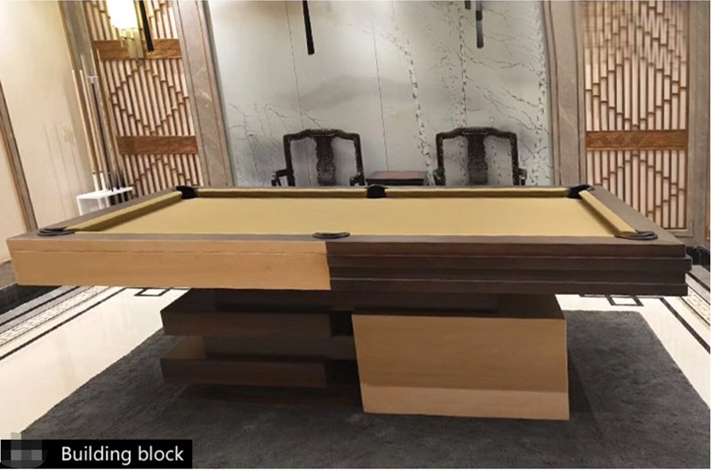 industrial wood billiard table
